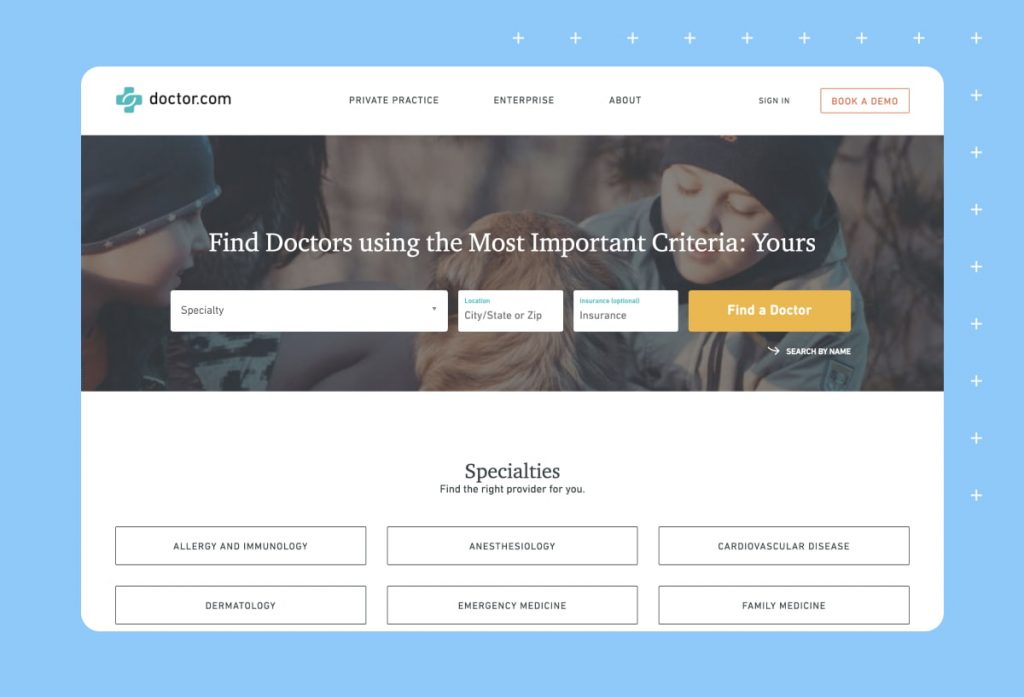 Doctor.com home page
