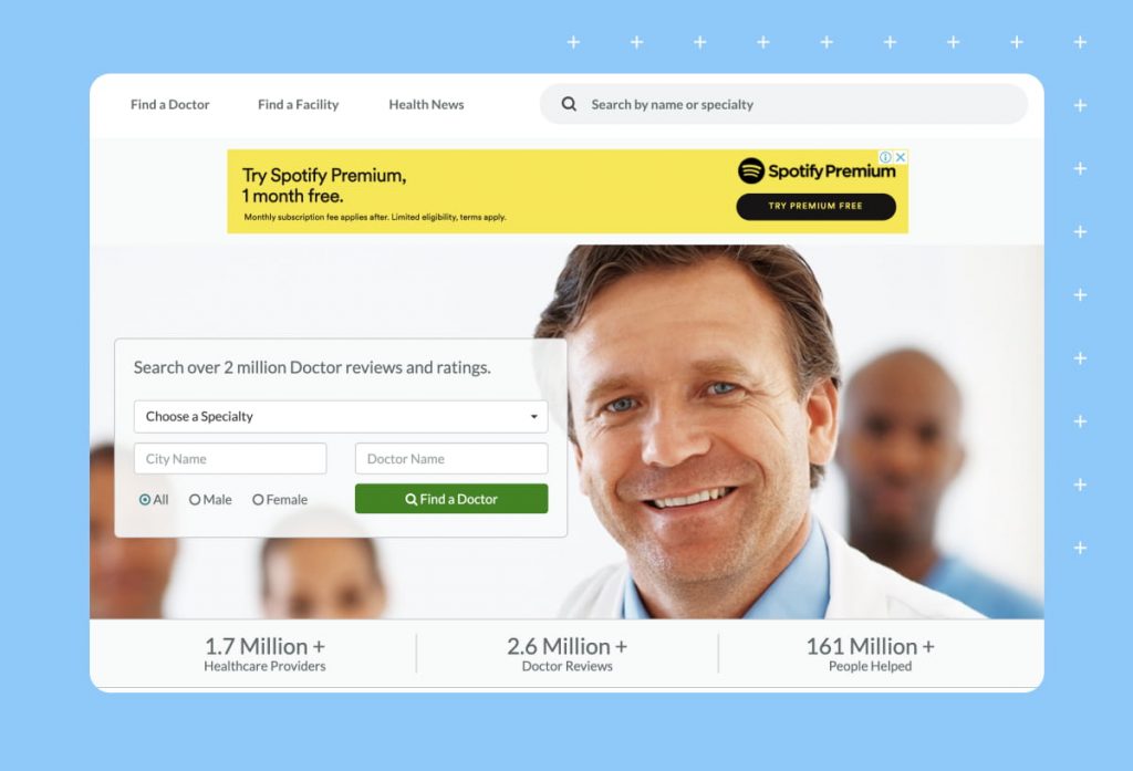 ratemds.com home page