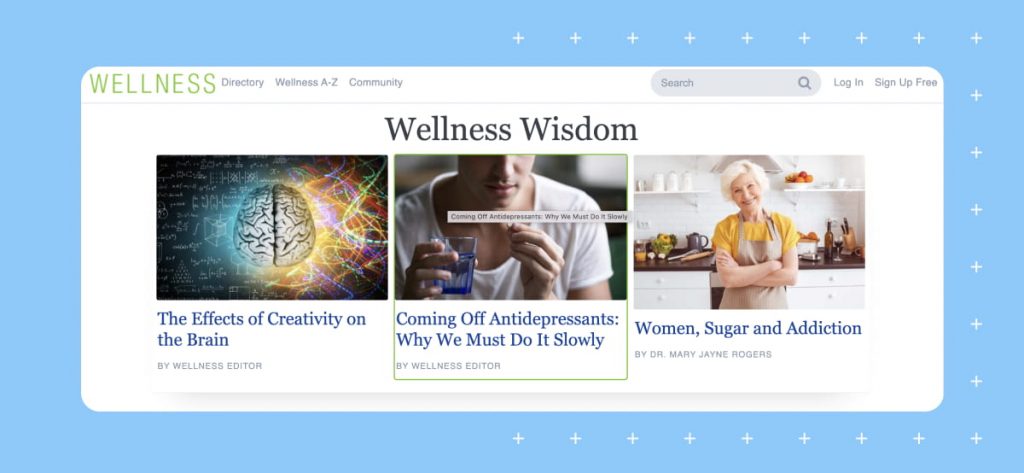 wellness.com home page