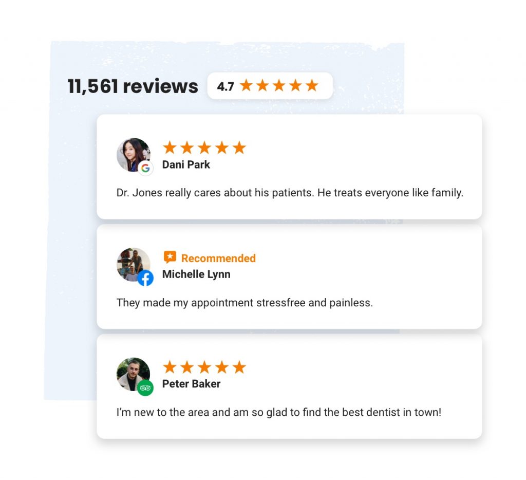 Positive google review response examples with star rating