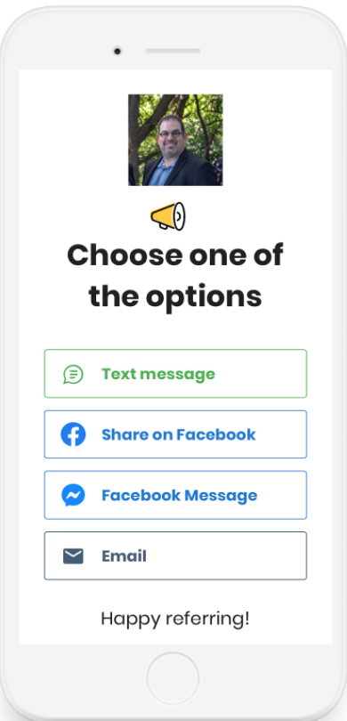 Share Birdeye Referrals through your mobile phone!