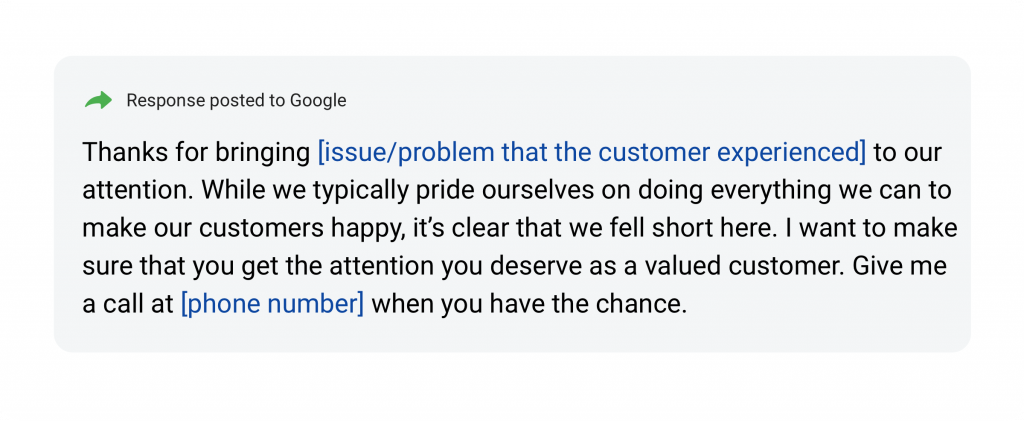 negative review response 1